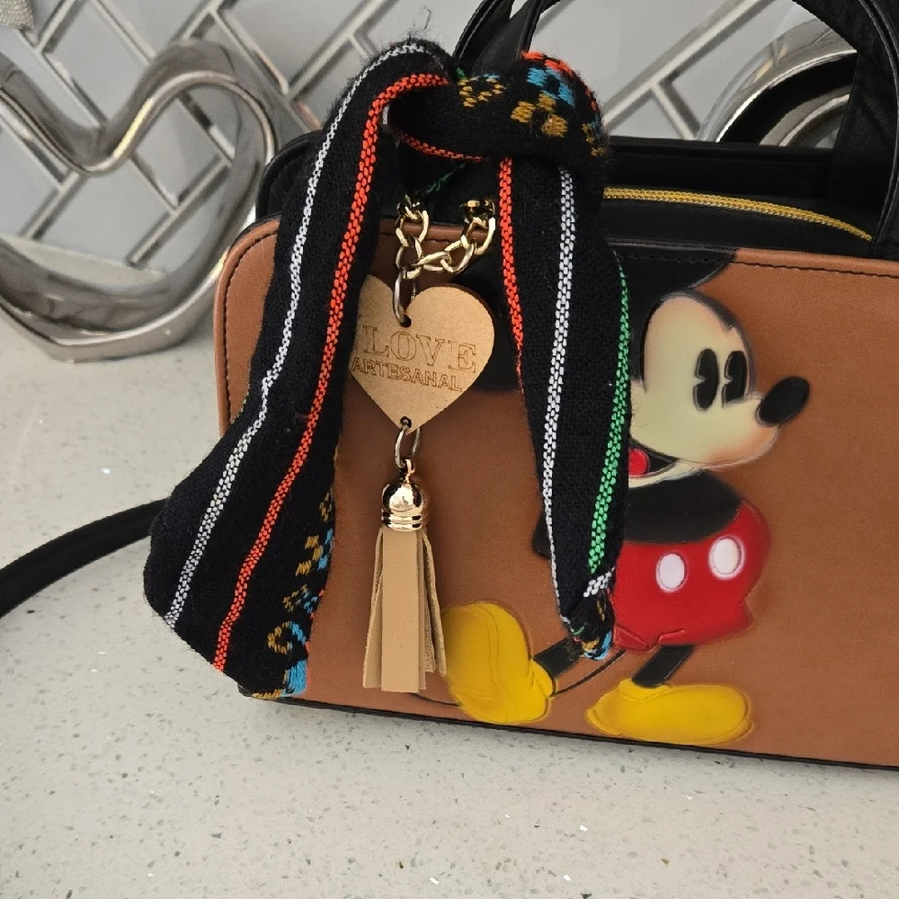 Mickey Mouse Brown Crossbody Bag - Picture 2 of 11